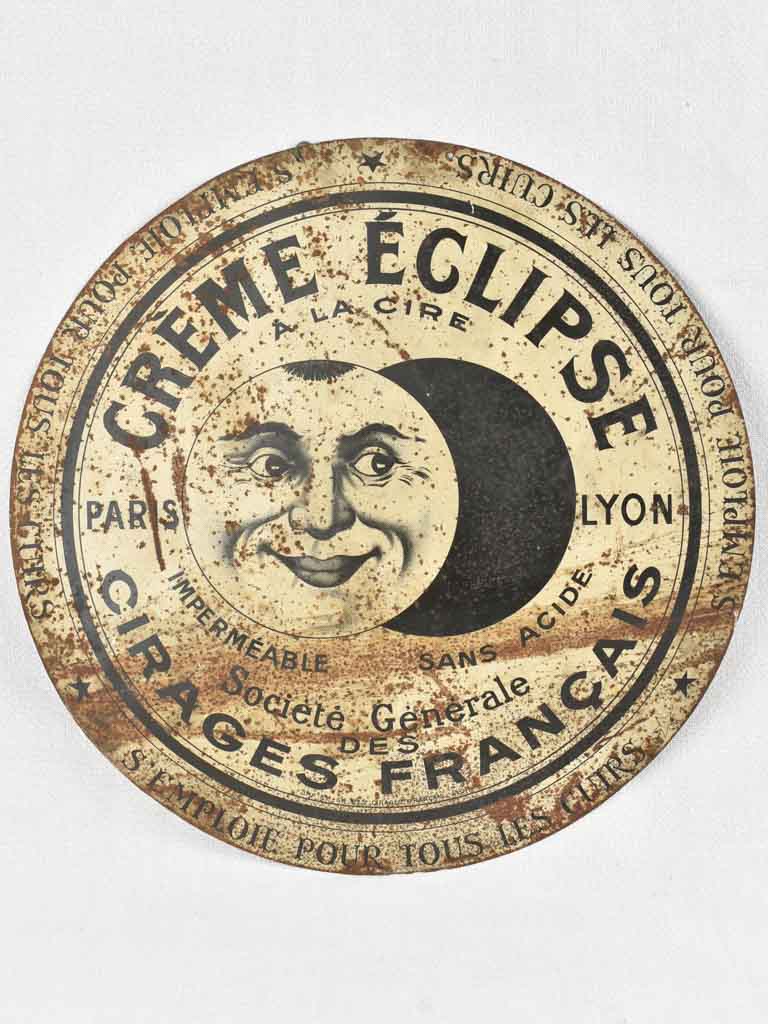 Creme Eclipse sign - moon face 17¾"