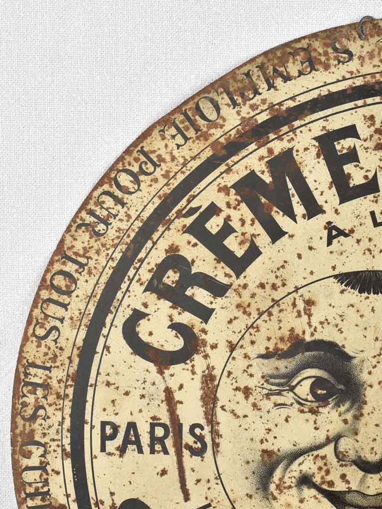 Creme Eclipse sign - moon face 17¾"