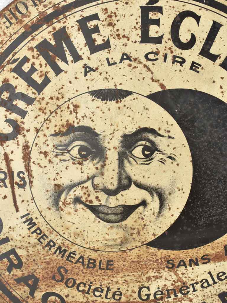Creme Eclipse sign - moon face 17¾"