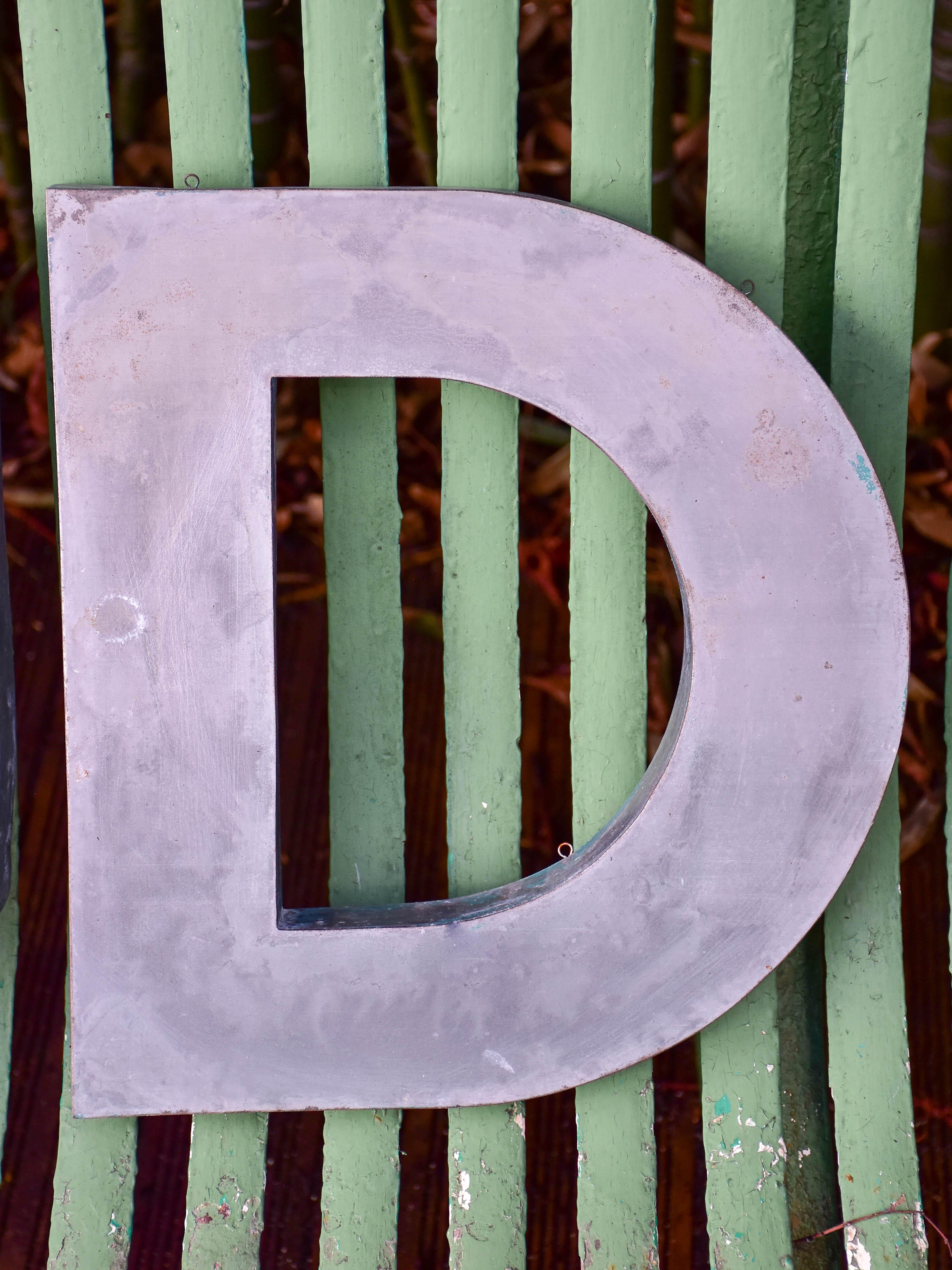Vintage French zinc letters SUD