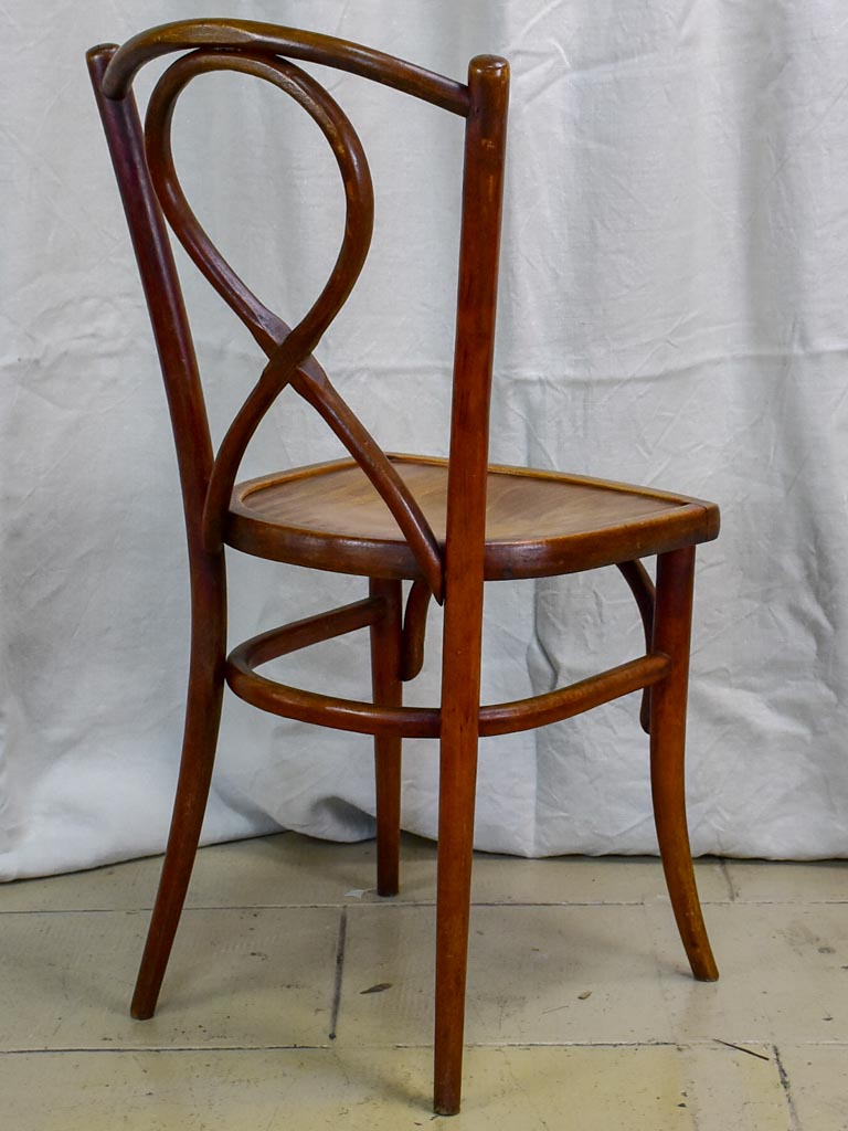 Six late 19th Century French bistro bentwood chairs