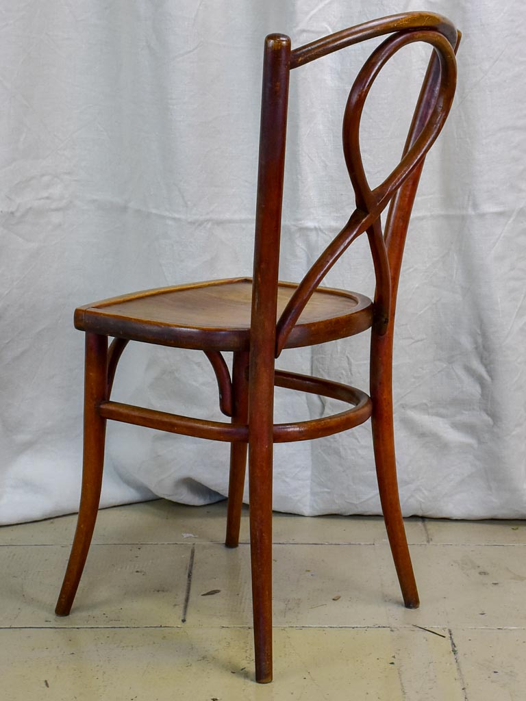 Six late 19th Century French bistro bentwood chairs