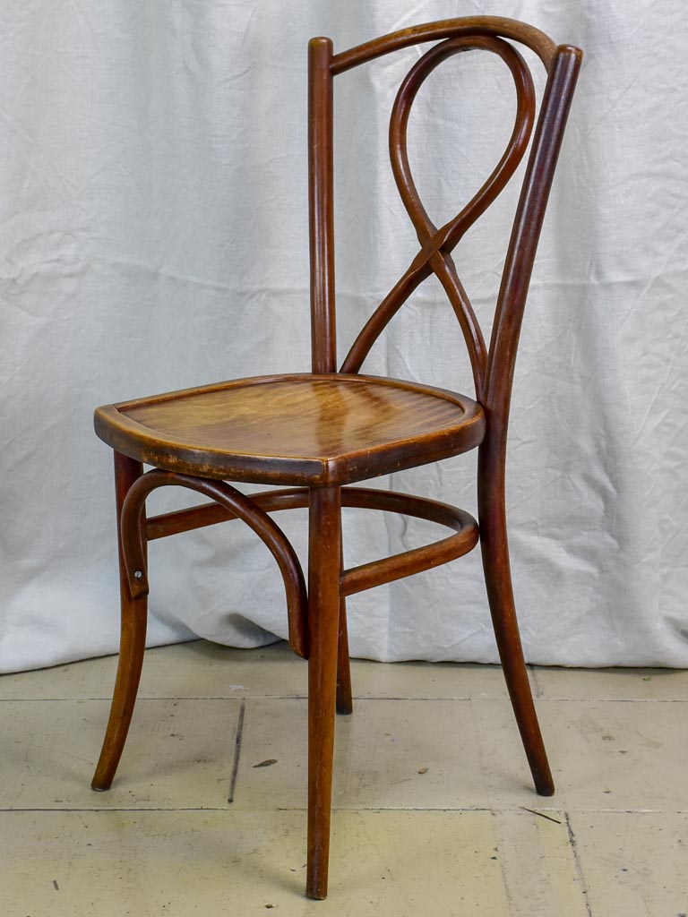 Six late 19th Century French bistro bentwood chairs