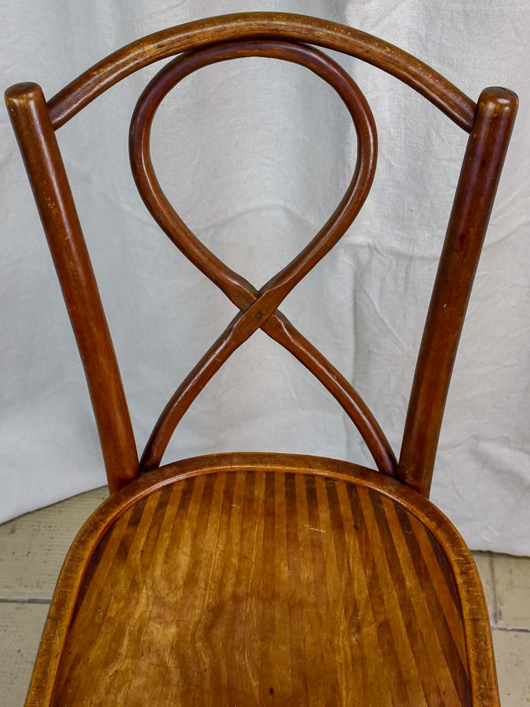 Six late 19th Century French bistro bentwood chairs
