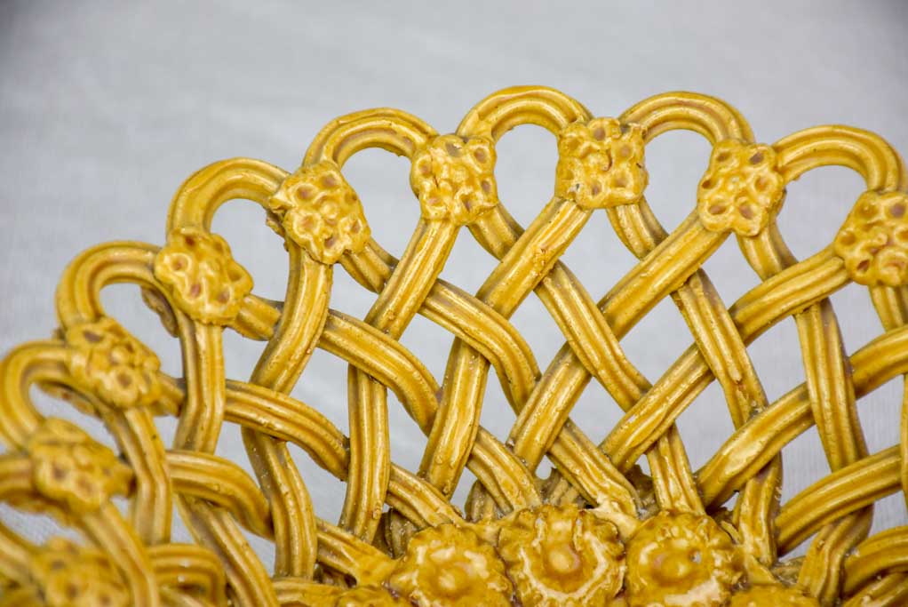 Early 20th Century woven ceramic bowl from Uzes 8"