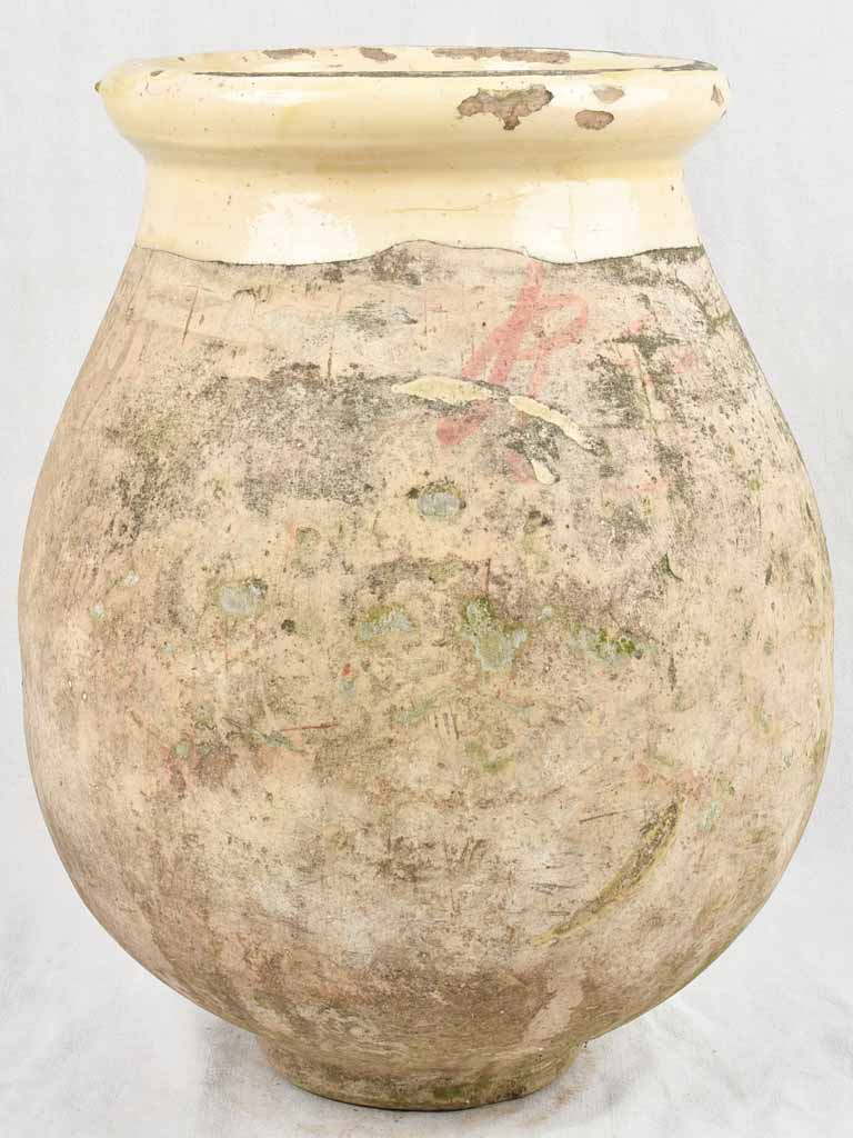 Small 19th century olive jar / Biot 24"