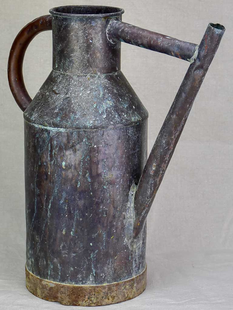 Timeworn antique French watering can 19¼"