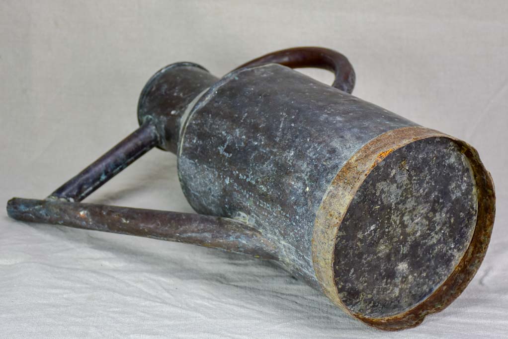 Timeworn antique French watering can 19¼"