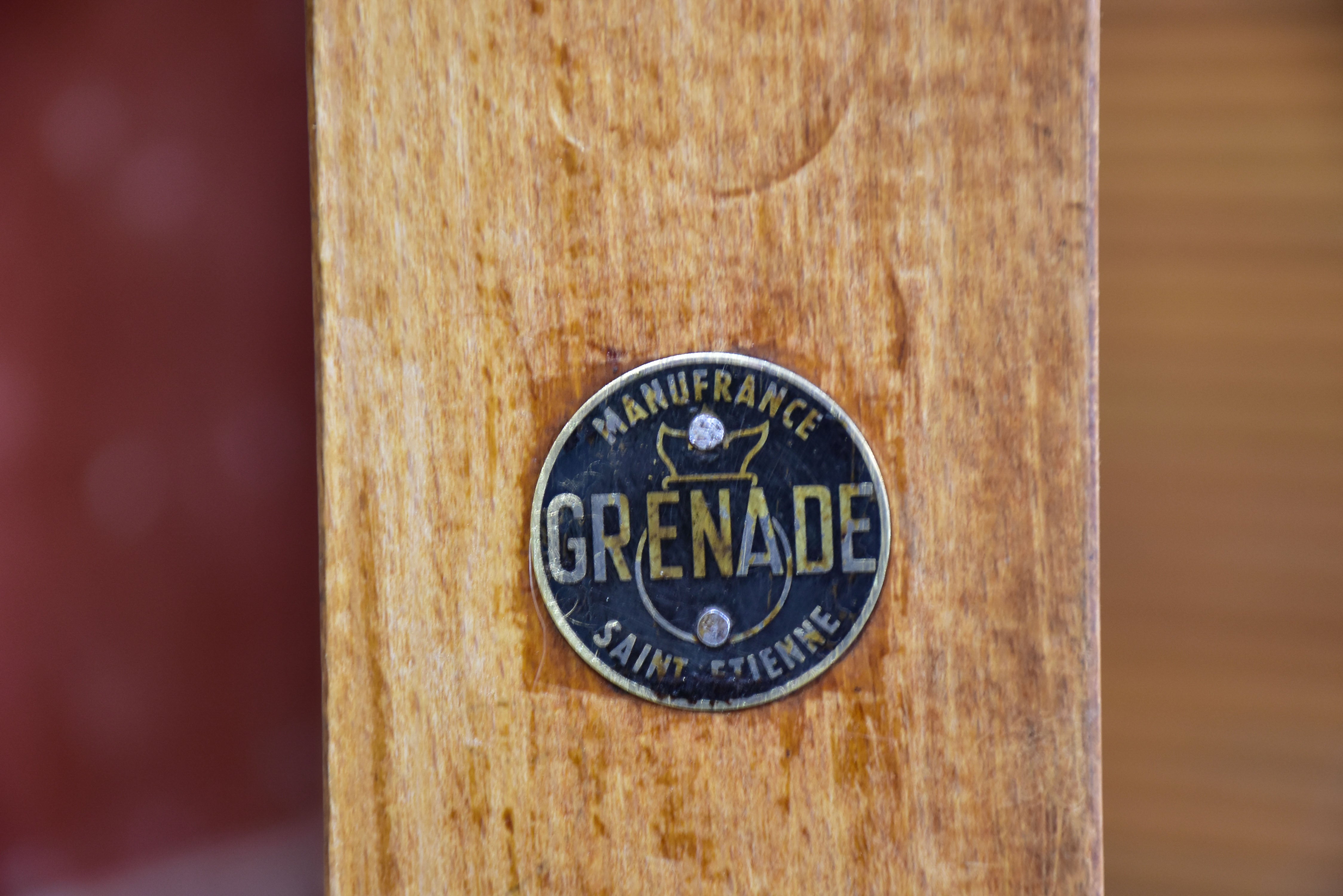 Vintage French carpenter's work bench - branded