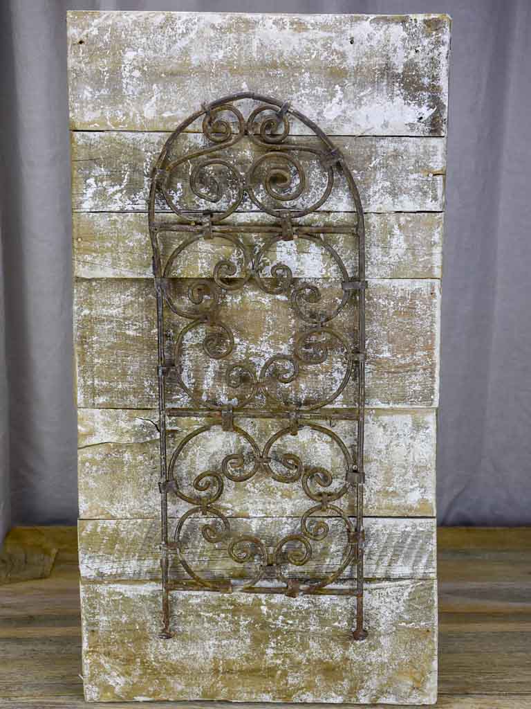 Decorative wall panel made from salvaged metal and timber 15¾" x 29½"