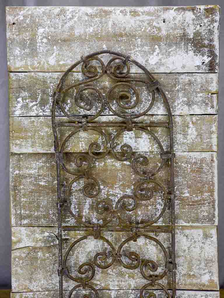 Decorative wall panel made from salvaged metal and timber 15¾" x 29½"