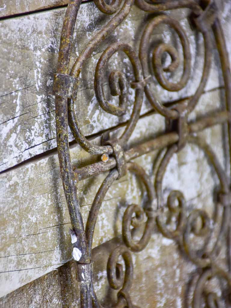 Decorative wall panel made from salvaged metal and timber 15¾" x 29½"