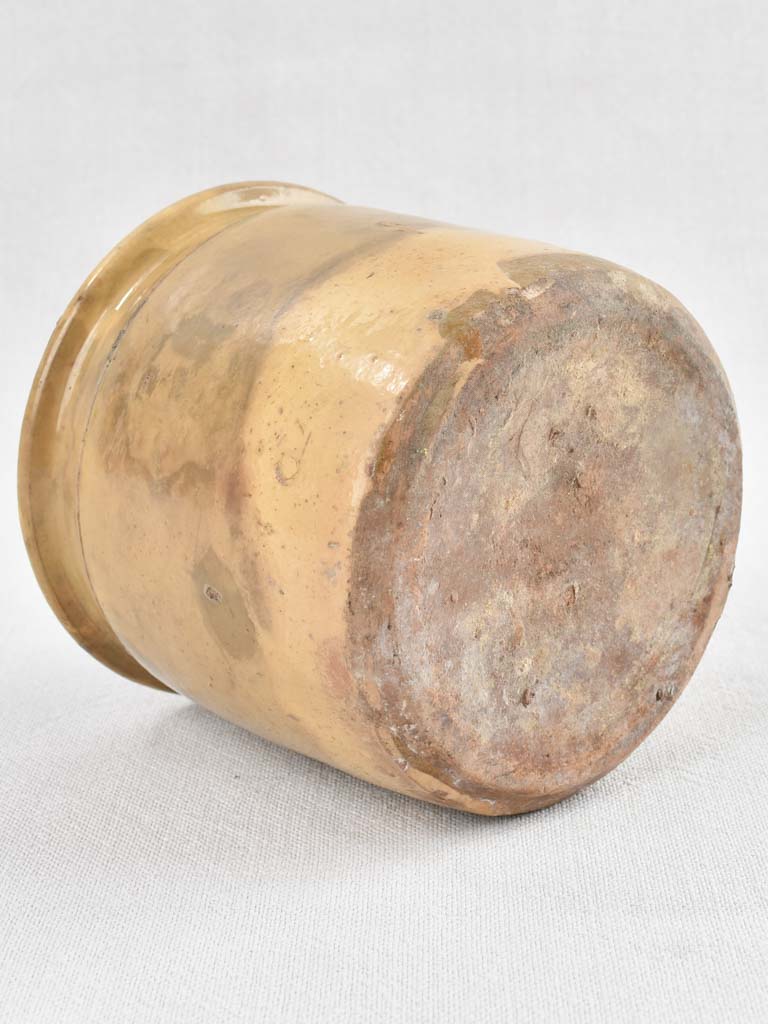 Late 19th century preserving pot w/ yellow glaze