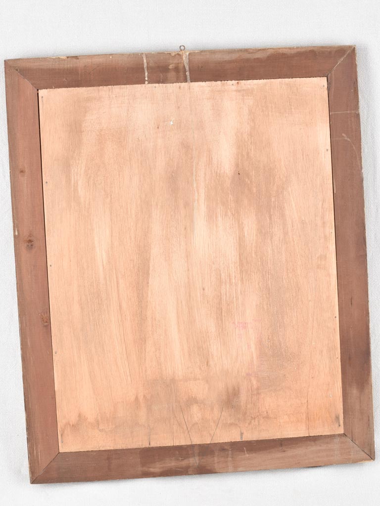 Small rectangular mirror with raw timber frame - 1940s - 28¼" x 24"