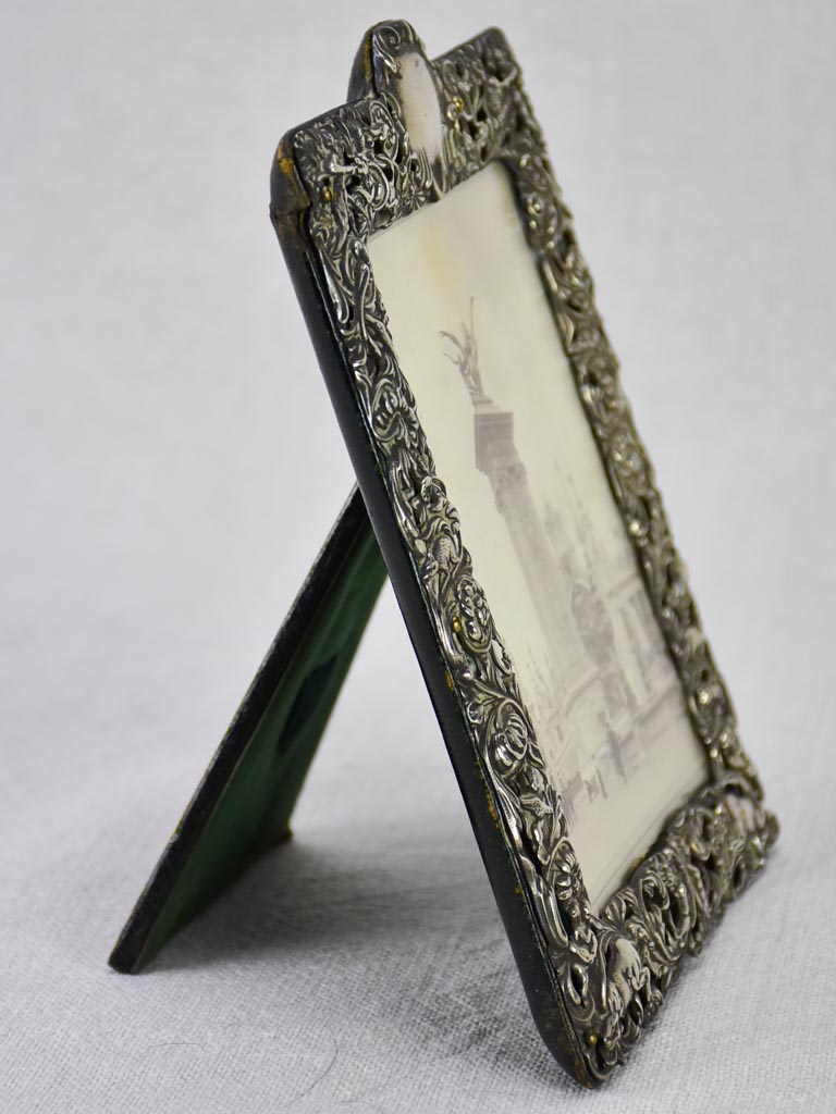 Antique English Edwardian silver photo frame 1904