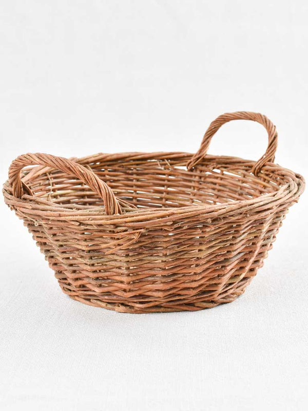 Petite antique French wicker basket