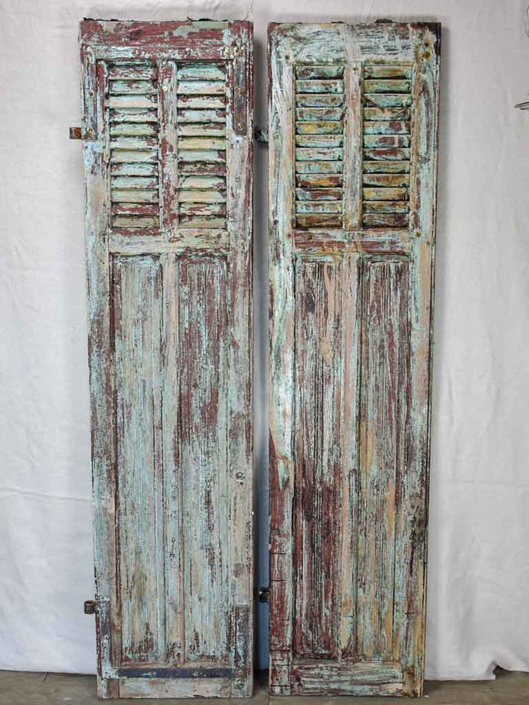Pair of rustic French shutters