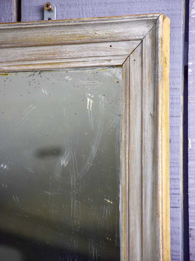 Large early 20th Century French mirror with painted frame and original glass 33" x 46½"