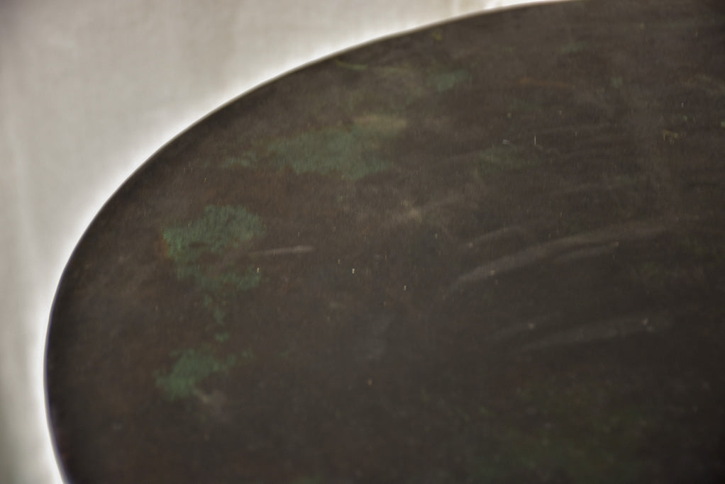 Antique French garden table from Grenoble with green patina