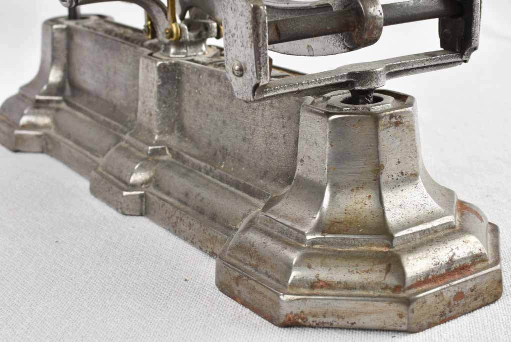 Antique French weigh scales w/ weights - pounds 19"