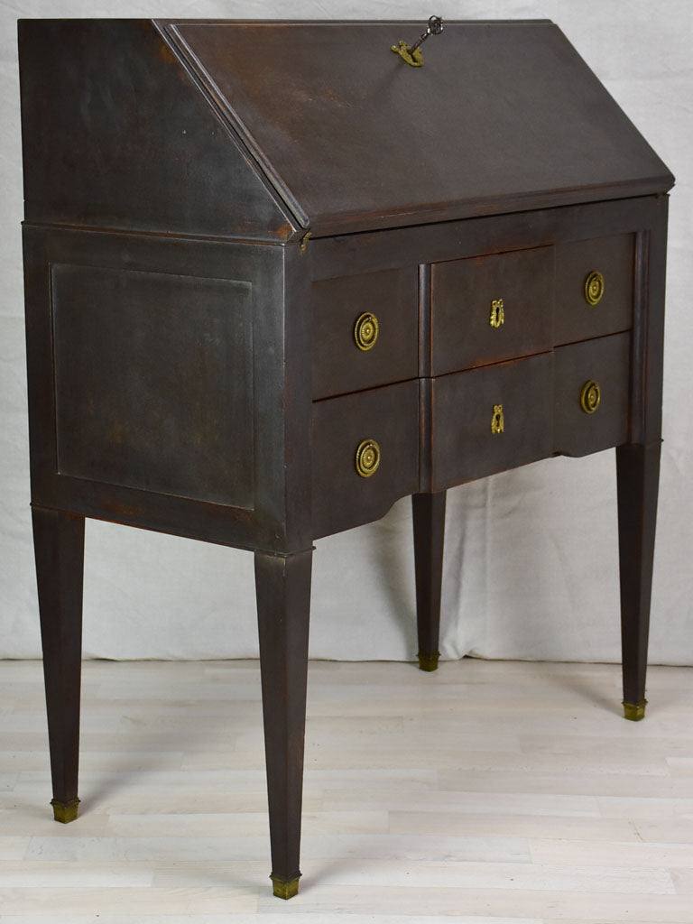 Louis XVI secretaire / antique French desk with black patina