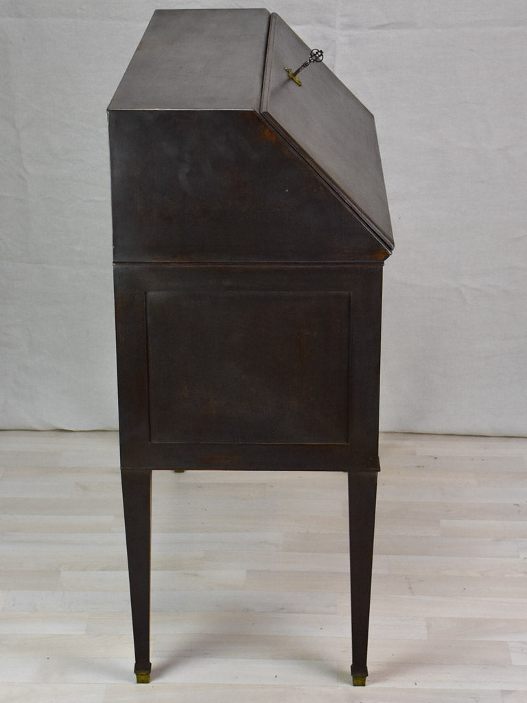 Louis XVI secretaire / antique French desk with black patina