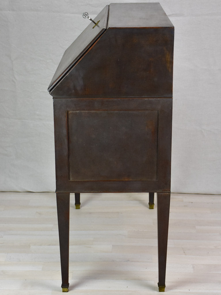 Louis XVI secretaire / antique French desk with black patina