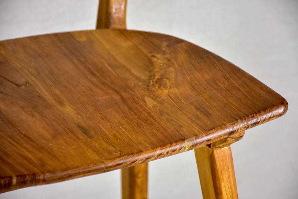 Pair of vintage Scandinavian teak bar stools