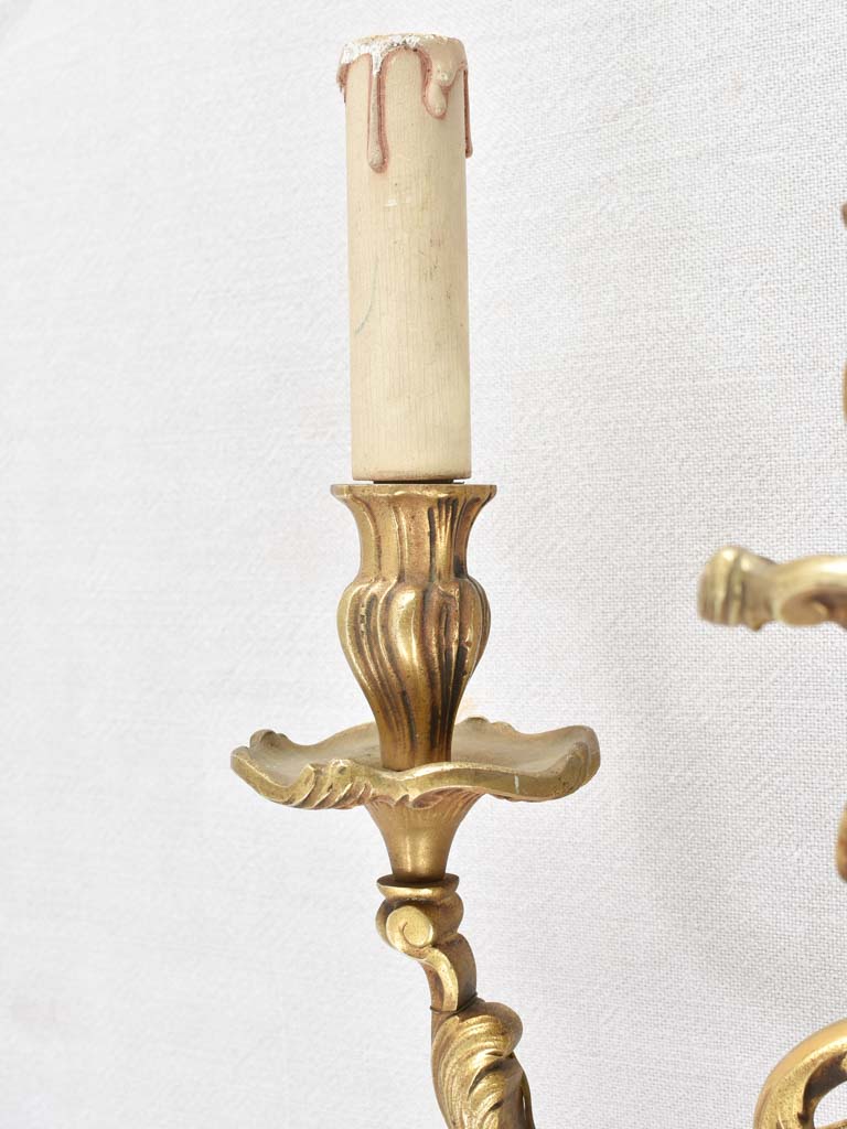 Pair of Louis XV style wall sconces 21¼"