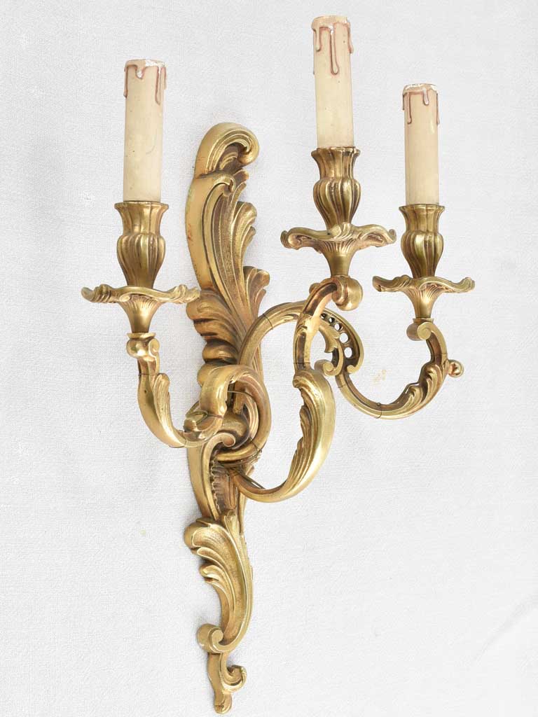 Pair of Louis XV style wall sconces 21¼"