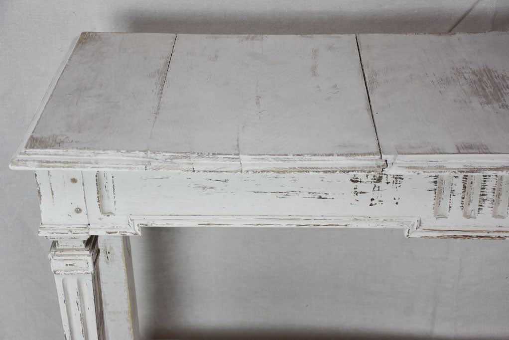 Pair of antique French console tables with beige 53¼"
