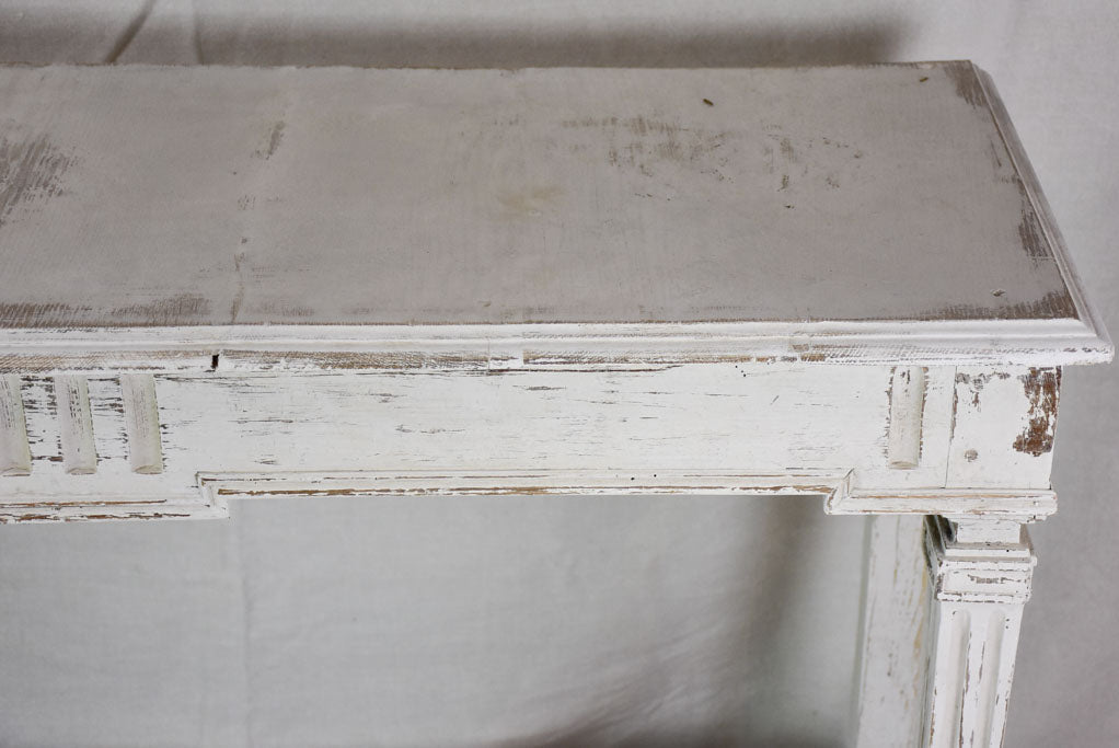 Pair of antique French console tables with beige 53¼"