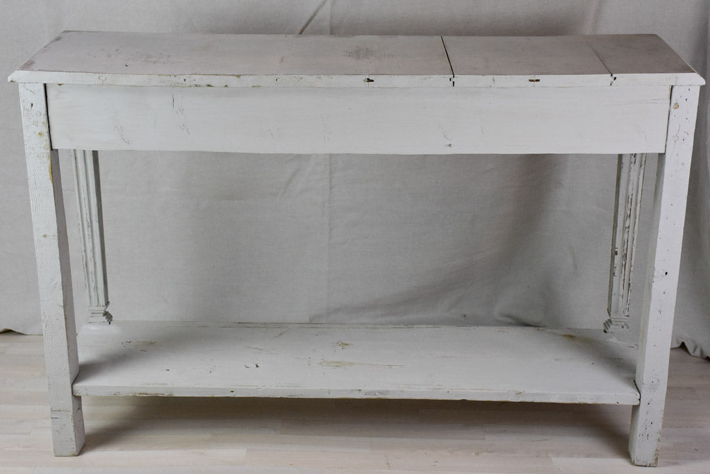 Pair of antique French console tables with beige 53¼"
