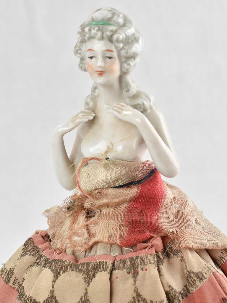 Unique large skirt porcelain doll