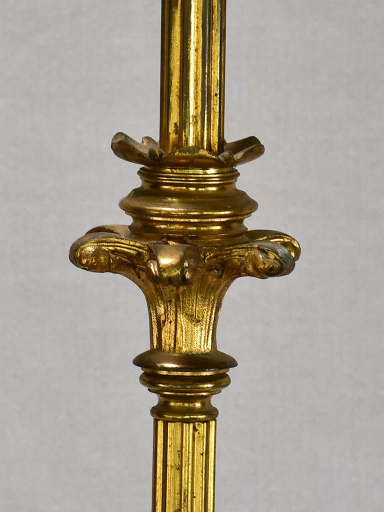 Large nineteenth-century religious altar candlestick 35"