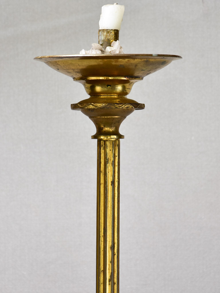 Large nineteenth-century religious altar candlestick 35"