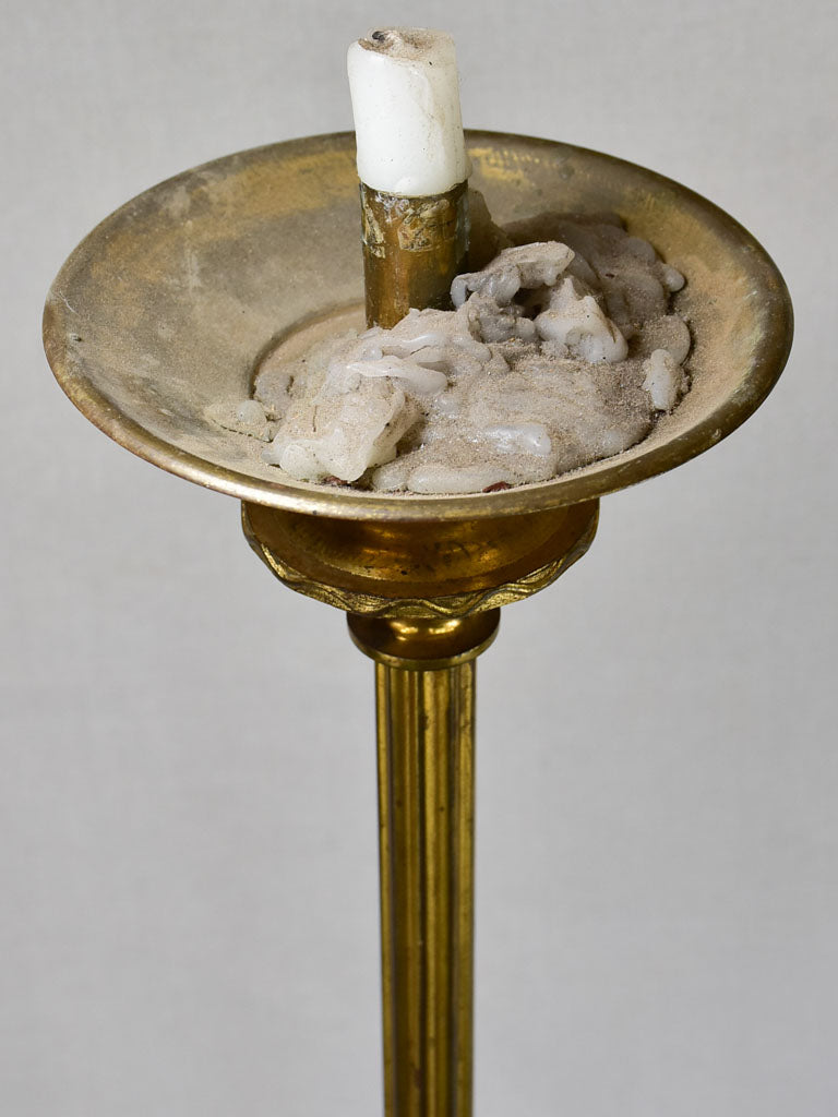 Large nineteenth-century religious altar candlestick 35"