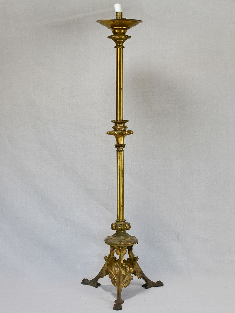 Large nineteenth-century religious altar candlestick 35"