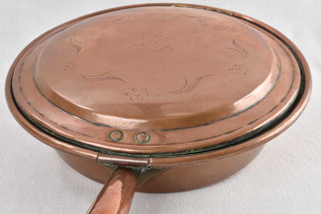 Napoleon III copper bed warmer 43"