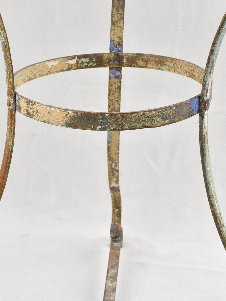 Antique French metal garden table - round