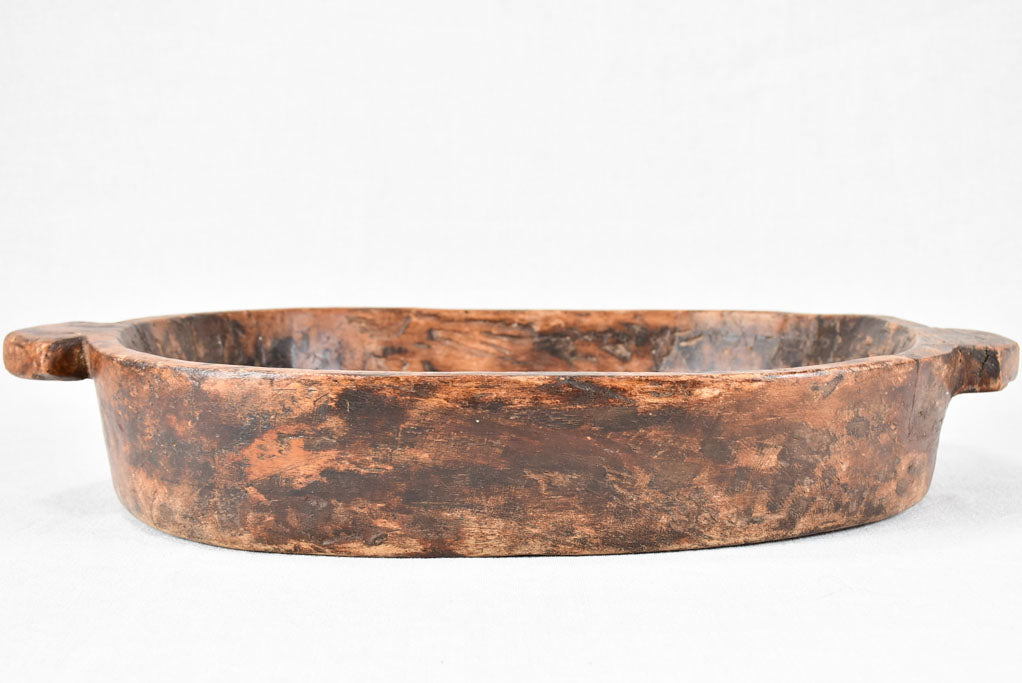 Two large primitive wooden trays 21¼"