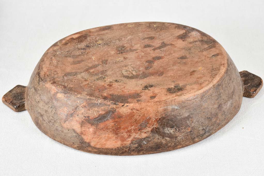 Two large primitive wooden trays 21¼"