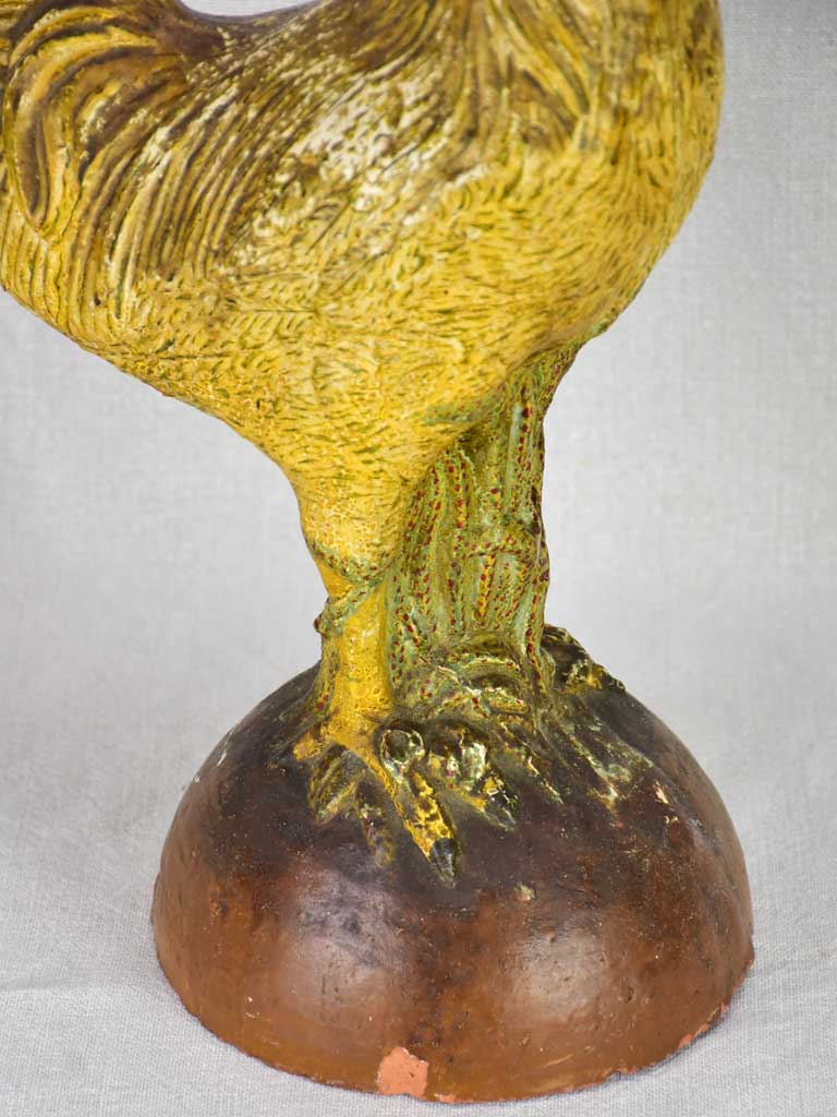 Early 20th-century French rooster - terracotta 13½"