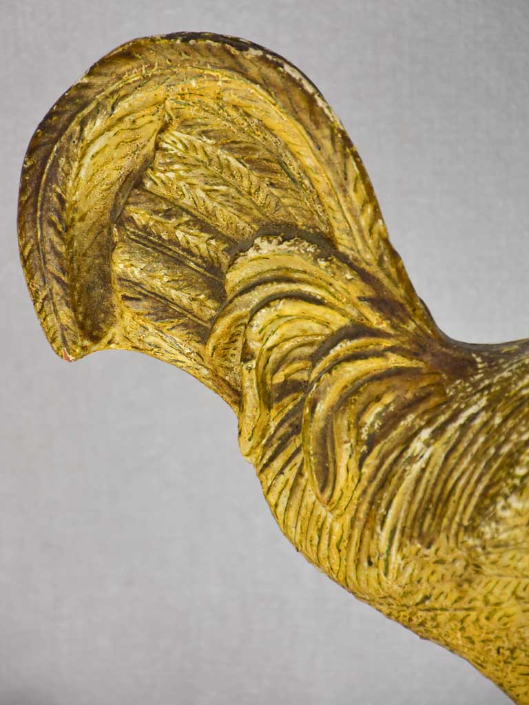 Early 20th-century French rooster - terracotta 13½"