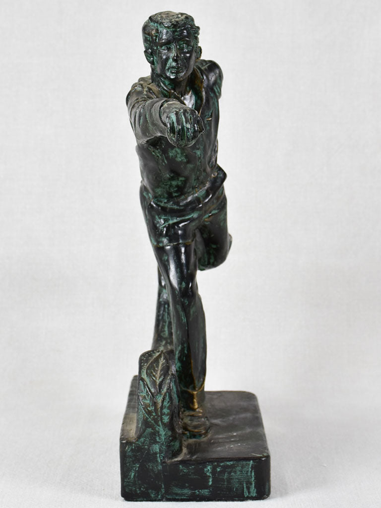Antique bronze petanque men's trophy 15¼"
