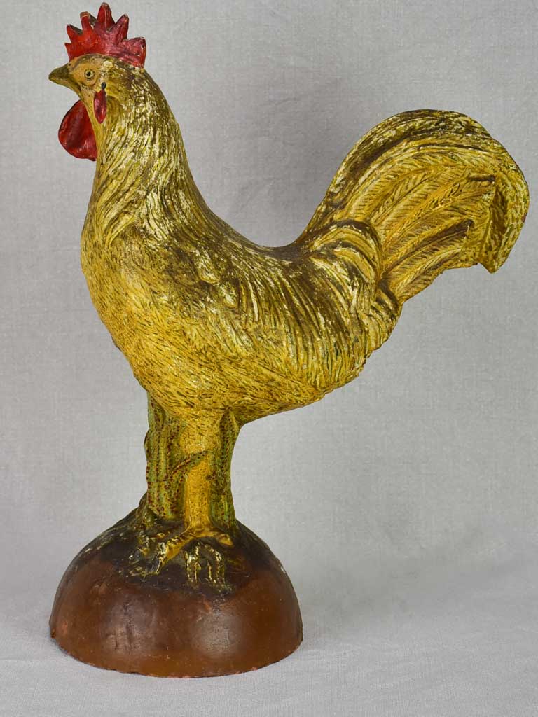 Early 20th-century French rooster - terracotta 13½"
