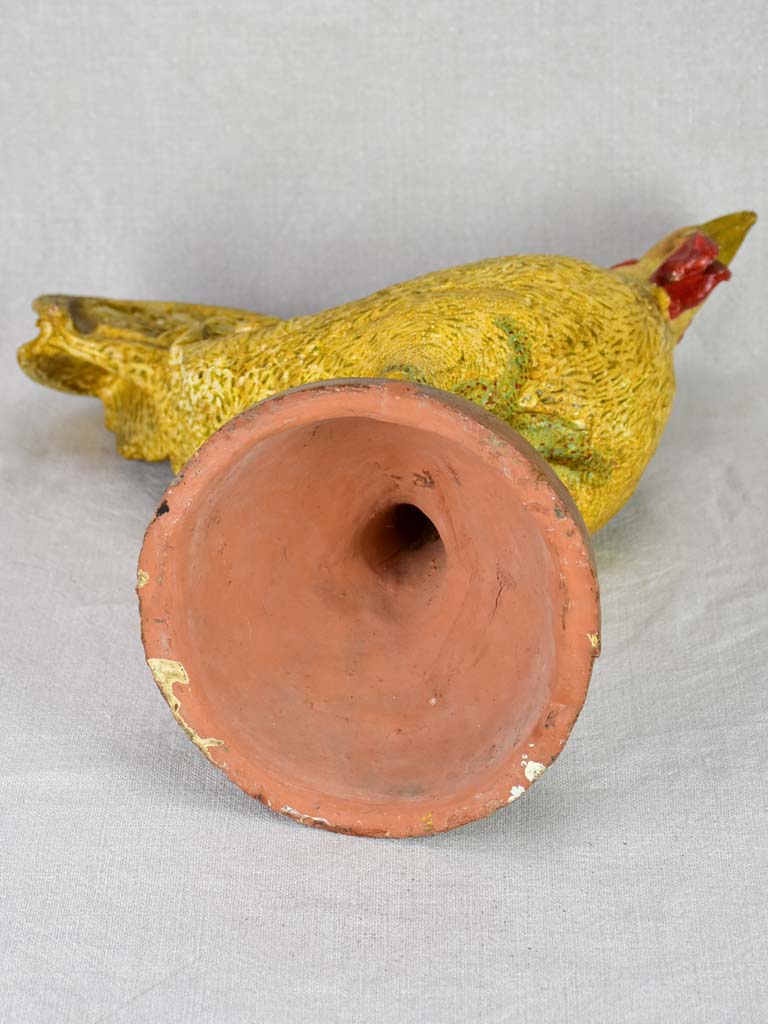 Early 20th-century French rooster - terracotta 13½"