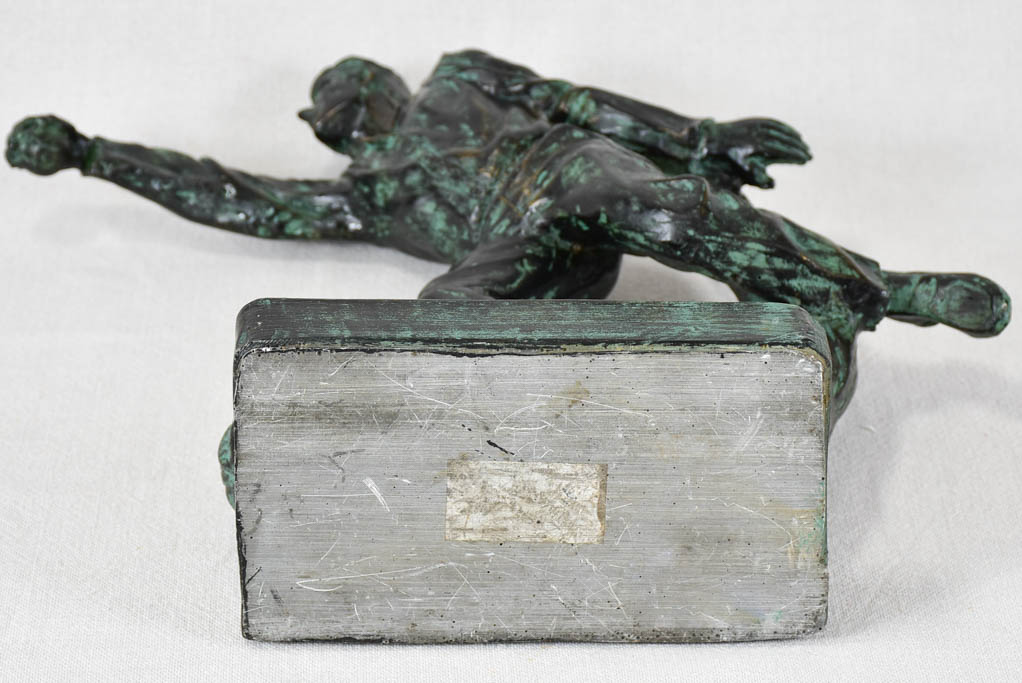 Antique bronze petanque men's trophy 15¼"