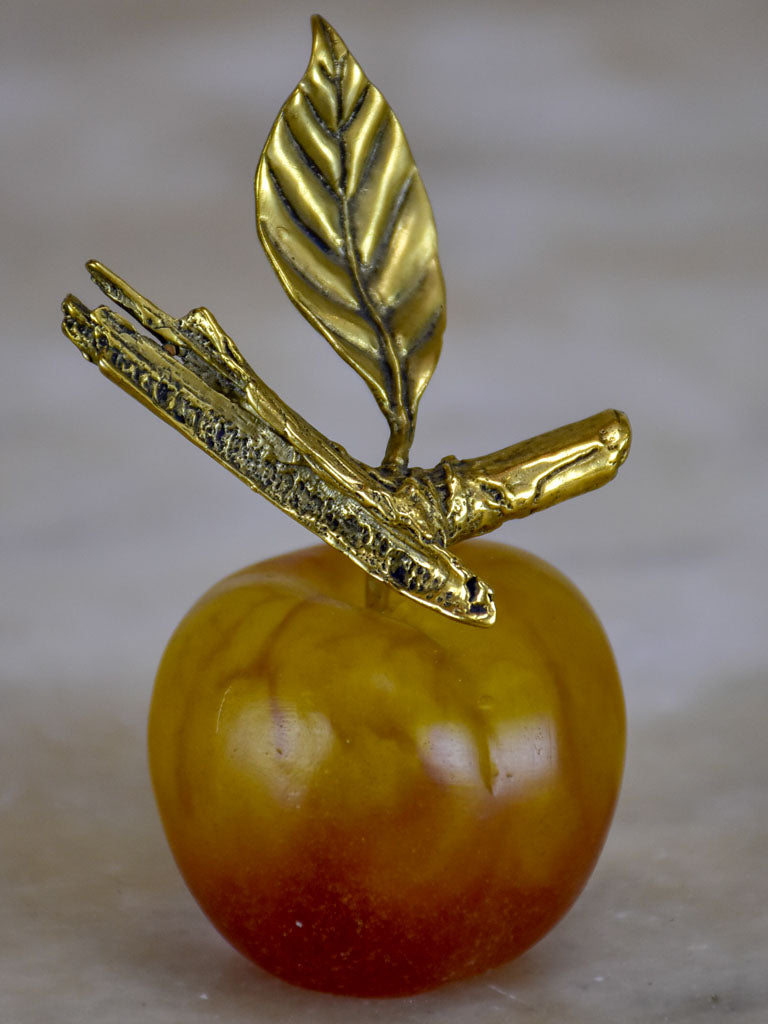 Original mid-Century Daum glass ornament of an apple
