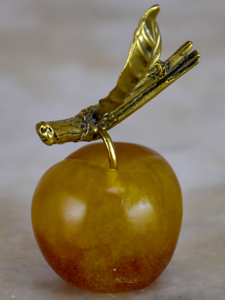 Original mid-Century Daum glass ornament of an apple
